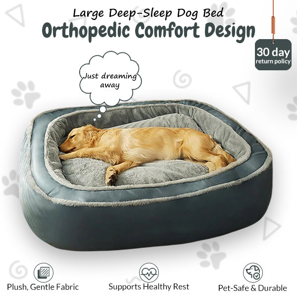 Groot Orthopedisch Hondenbed voor Diepe Slaap met Warm Pluche