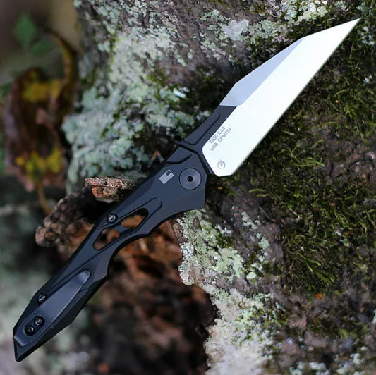 Ventayo – Automatic Utility Knife | Wharncliffe Folding Pocket Knife with Push Button Opening | Compact EDC Knife for Outdoor & Camping