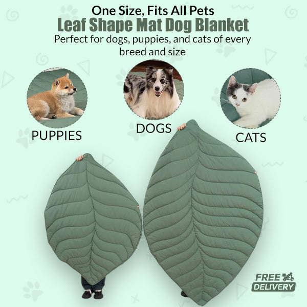 Tapis humain en forme de feuille et couverture pour chien