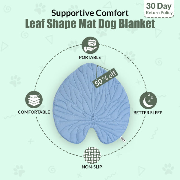 Tapis humain en forme de feuille et couverture pour chien