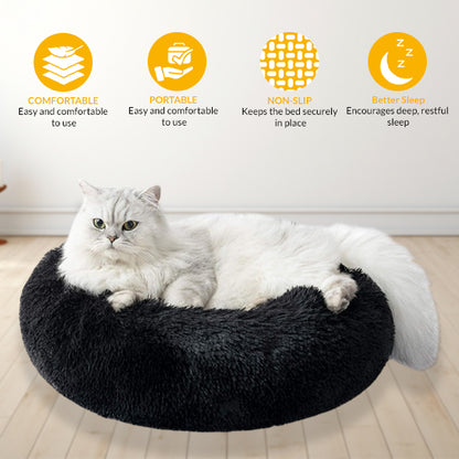 Pluszowe luksusowe legowisko dla kota do użytku wewnętrznego – przytulny i stylowy design