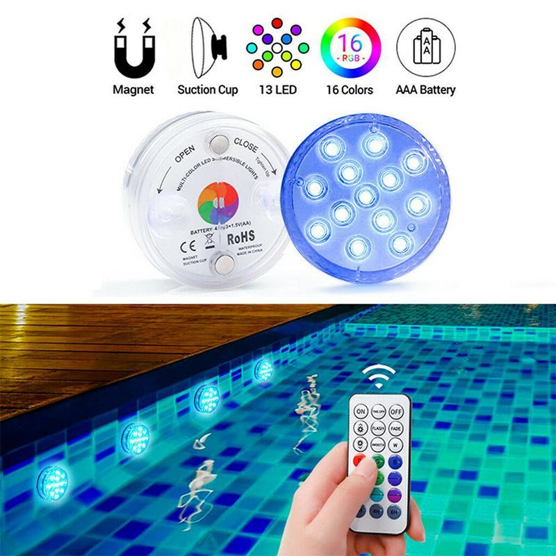 Ventayo – Magnetic Waterproof LED Pool Light with Remote Control & 12 Colors | Floating Pool Lights for Vibrant Nighttime Ambiance