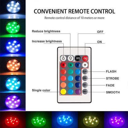 Ventayo – Magnetic Waterproof LED Pool Light with Remote Control & 12 Colors | Floating Pool Lights for Vibrant Nighttime Ambiance