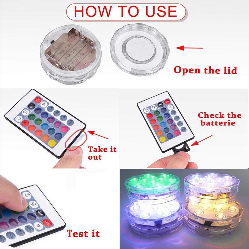 Ventayo – Magnetic Waterproof LED Pool Light with Remote Control & 12 Colors | Floating Pool Lights for Vibrant Nighttime Ambiance