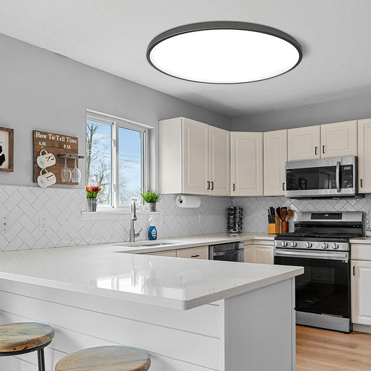 Ventayo – Minimalist Flush Mount Light | Ultra-Slim Design with Glare-Free Illumination | Versatile Lighting for Modern Interiors