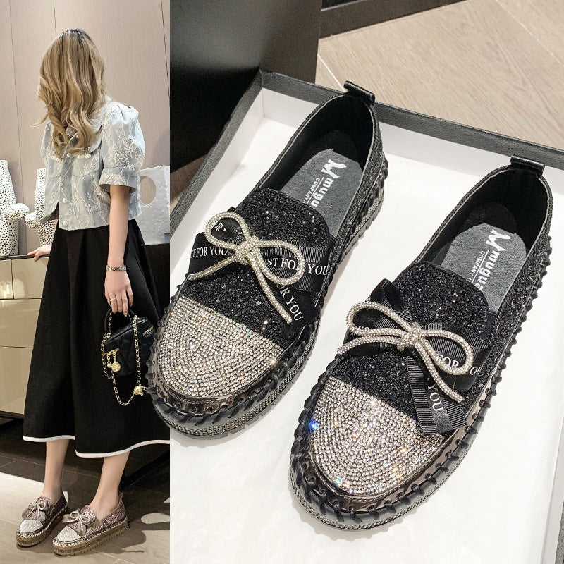 Emilia Slip-On Ladies Rhinestone Casual Shoes