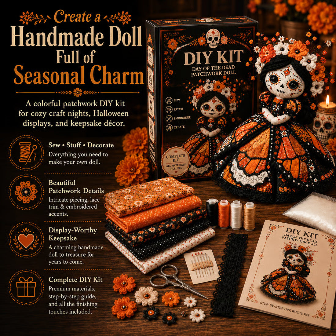 Day of the Dead DIY Doll Kit – Ventayo