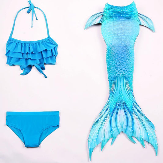Ventayo – Girls Mermaid Swimsuit Set with Matching Swim Tail | Fun Costume for Beach and Dress-Up Play