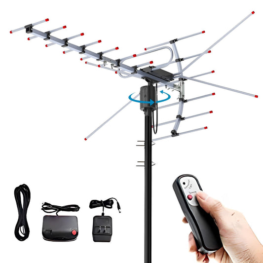 Ventayo – Outdoor HD TV Antenna | 360-Degree Rotation with Smart Signal Processor | Weather-Resistant Design for Crystal-Clear Reception