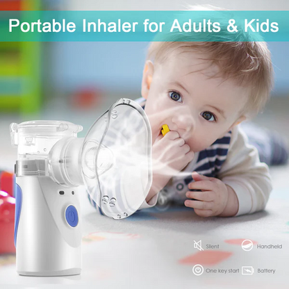 Mini Ultrasonic Portable Handheld Nebulizer Machine Mesh Steam Inhaler for Kids, Adults