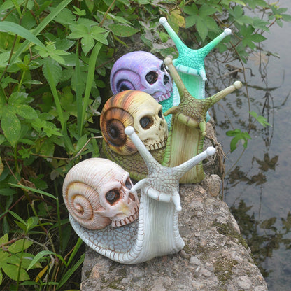 Snail Skull Halloween Patio Sculpture – Ventayo