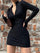 Autumn Winter Black Bodycon Elegant Dress
