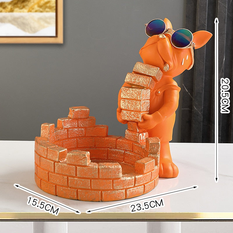 Bulldog Brickie Sculpture