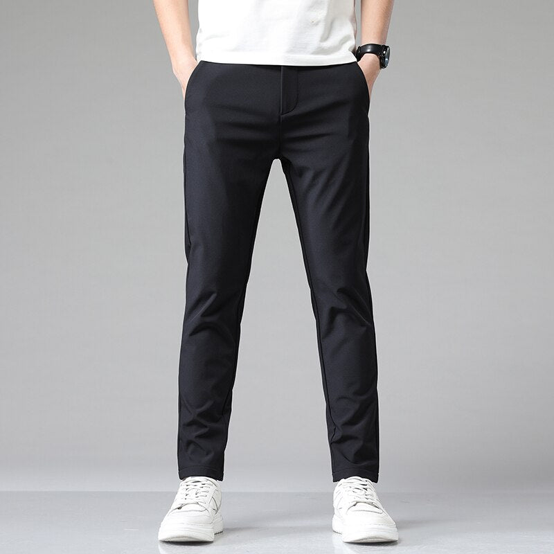 PORTO Slim Chino Pants – Men’s Stretch Cotton Slim Fit Business Casual Trousers