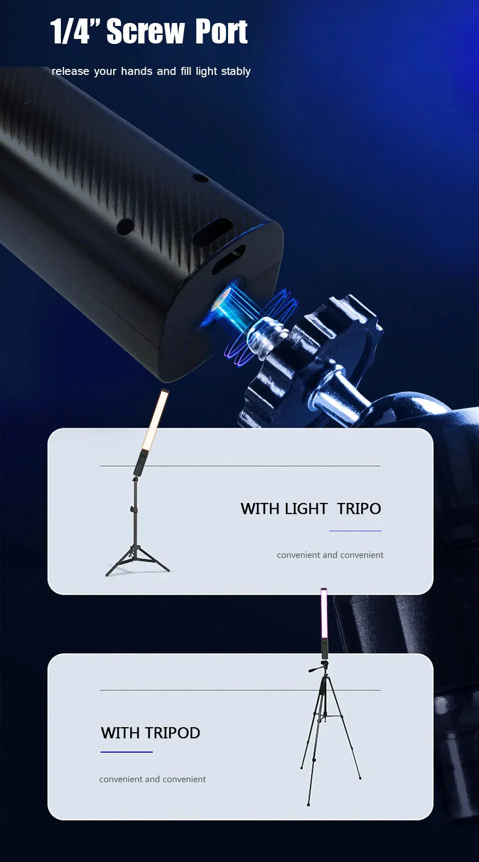 Handhållen RGB LED-ljusstav – 50CM fotografistudiolampa