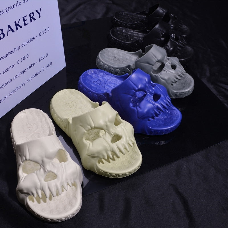 Skeleton Skull Thick Sole Slippers – Ventayo