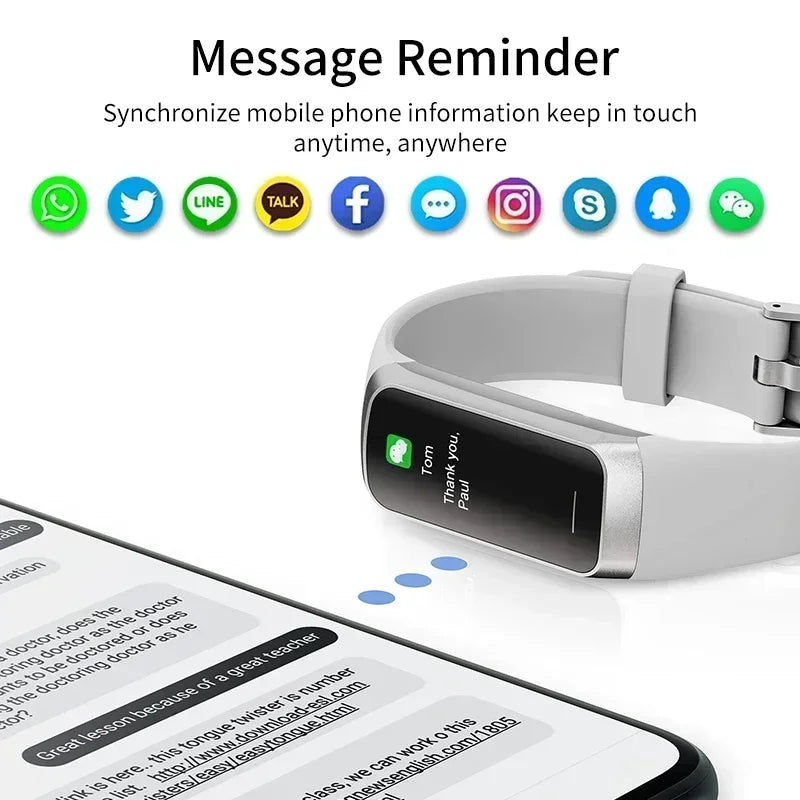 Smartwatch with Full Touch Screen – ECG Fitness Tracker & Heart Rate Monitor