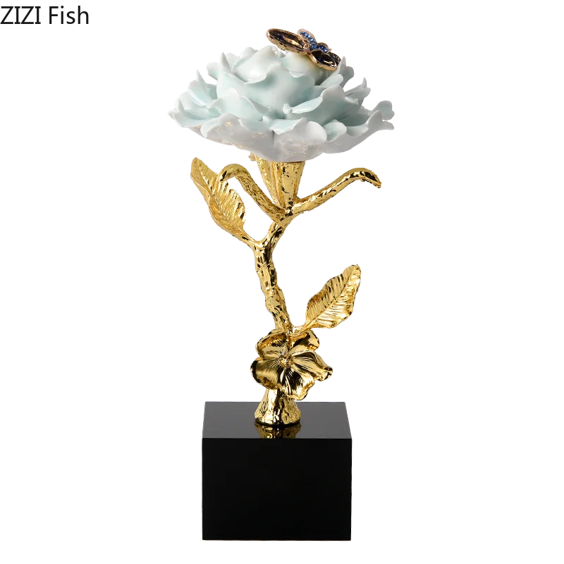 Brass Flower Sculpture