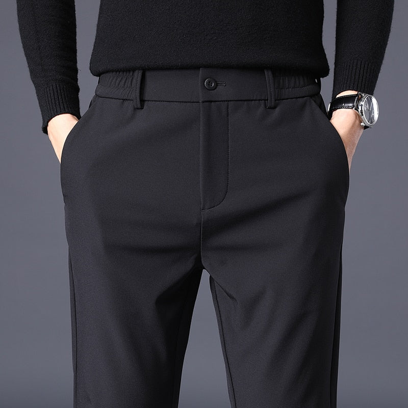 PORTO Slim Chino Pants – Men’s Stretch Cotton Slim Fit Business Casual Trousers