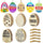 10Pcs DIY Easter Egg Wood Slices
