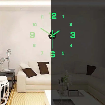 Ljómandi 3D DIY veggklukka – nútímaleg heimilis skreyting
