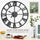 Modern 3D Large Retro Metal Wall Clock – Nordic Roman Numerals Design