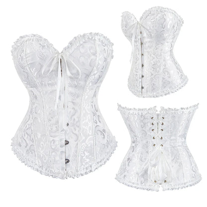 Gothic Charm Waist-Sculpting Vintage-inspired Boned Corset