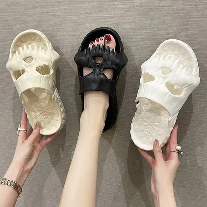 Skeleton Skull Thick Sole Slippers – Ventayo
