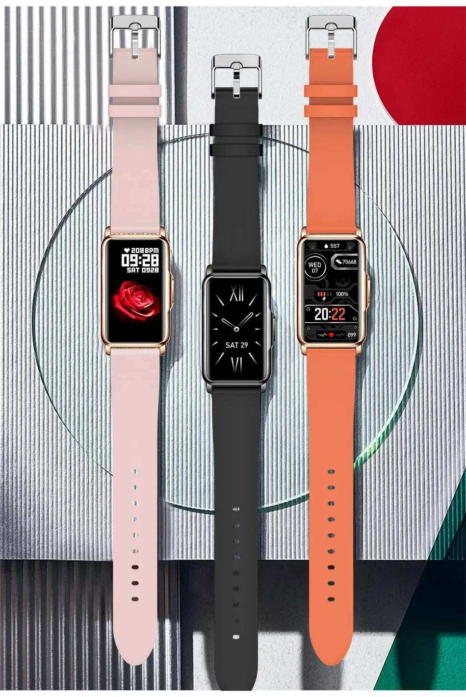 Smartwatch für Herren & Damen – Voller Touch Fitness- & Gesundheitstracker