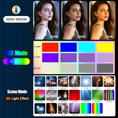 Handhållen RGB LED-ljusstav – 50CM fotografistudiolampa