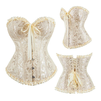 Gothic Charm Waist-Sculpting Vintage-inspired Boned Corset