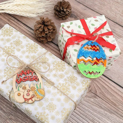 10Pcs DIY Easter Egg Wood Slices