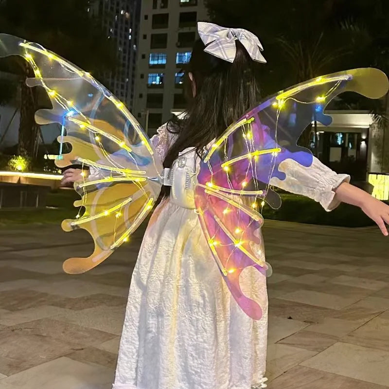 Electric Colorful Kids / Adults LED Fairy Wings Costume