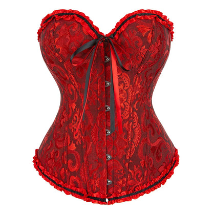 Gothic Charm Waist-Sculpting Vintage-inspired Boned Corset
