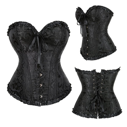 Gothic Charm Waist-Sculpting Vintage-inspired Boned Corset