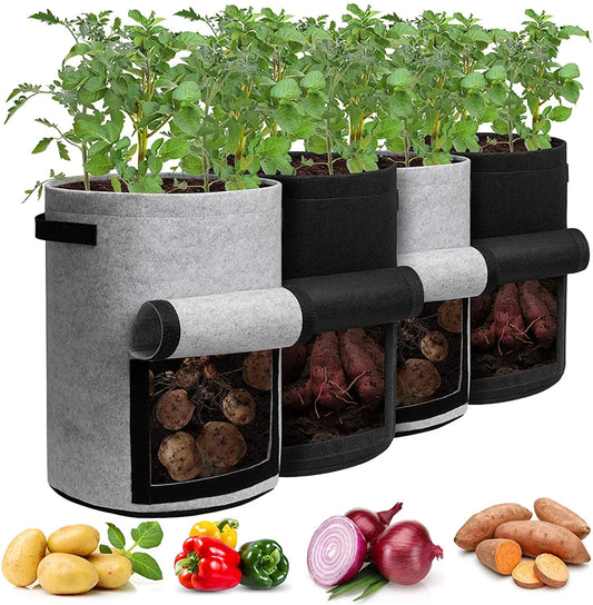 Felt Plant Grow Bags – 3 Sizes Available
