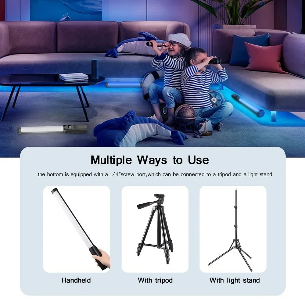 Handhållen RGB LED-ljusstav – 50CM fotografistudiolampa