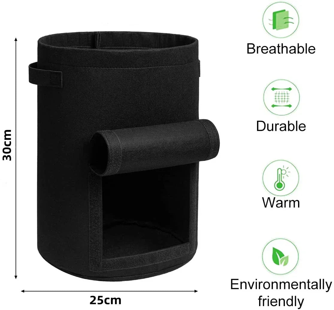 Felt Plant Grow Bags – 3 Sizes Available