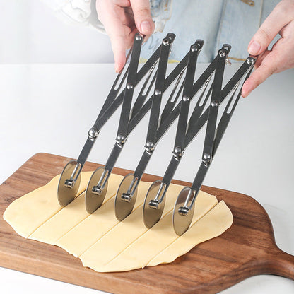Stainless Steel Multi-Wheel Dough Divider – Adjustable Pastry Cutter