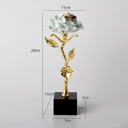 Brass Flower Sculpture