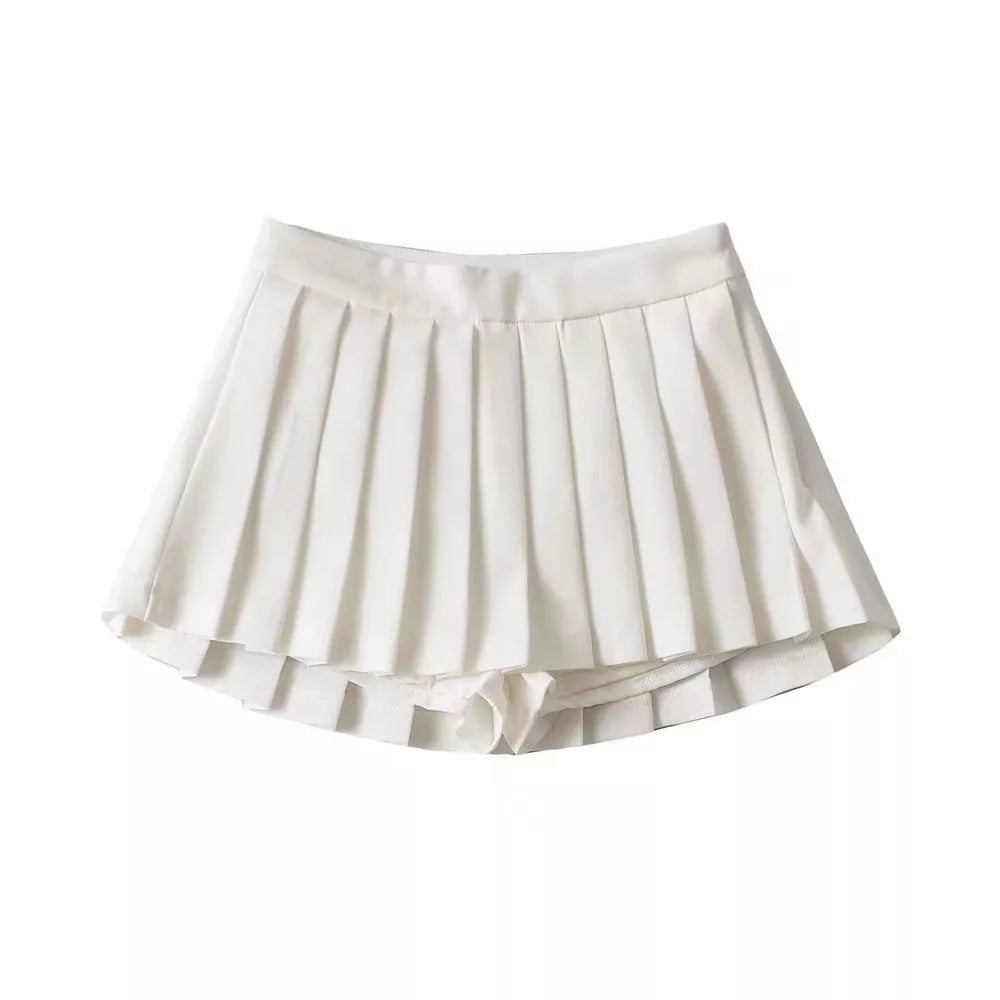 High Waist Skirts Sexy Mini Skirts Vintage Pleated Skirt