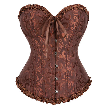 Gothic Charm Waist-Sculpting Vintage-inspired Boned Corset