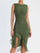 Backless Sleeveless Irregular Club Ruffle Ruched Midi Party Sexy Dress