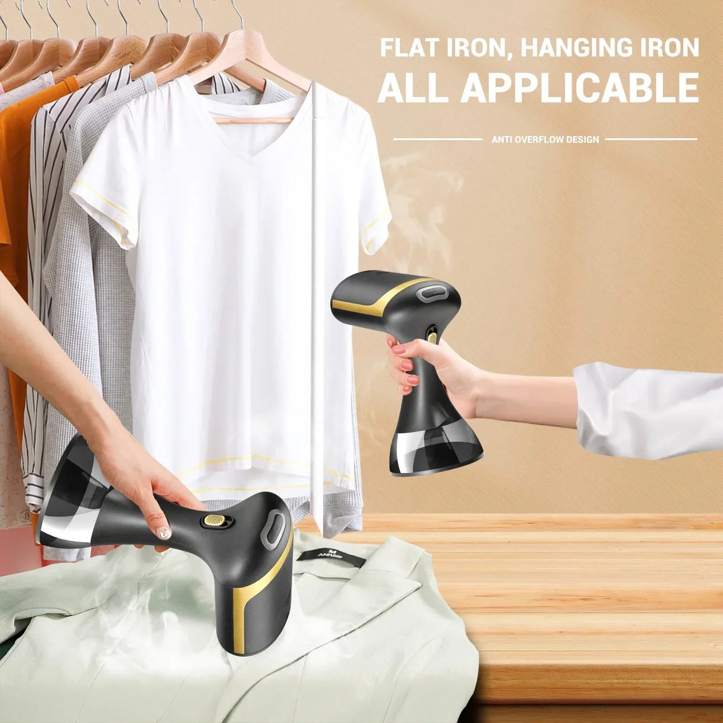 1500W Handheld Garment Steamer – Fast-Heat Portable Steam Iron for Home & Travel