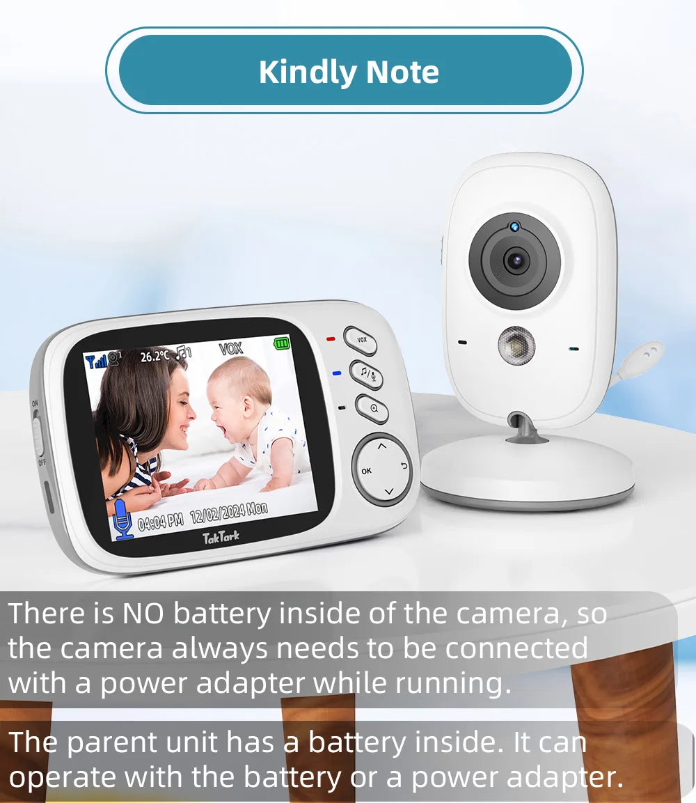 3.2-Inch Wireless Video Baby Monitor 
