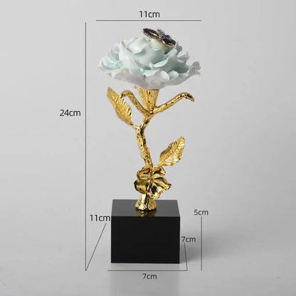 Brass Flower Sculpture