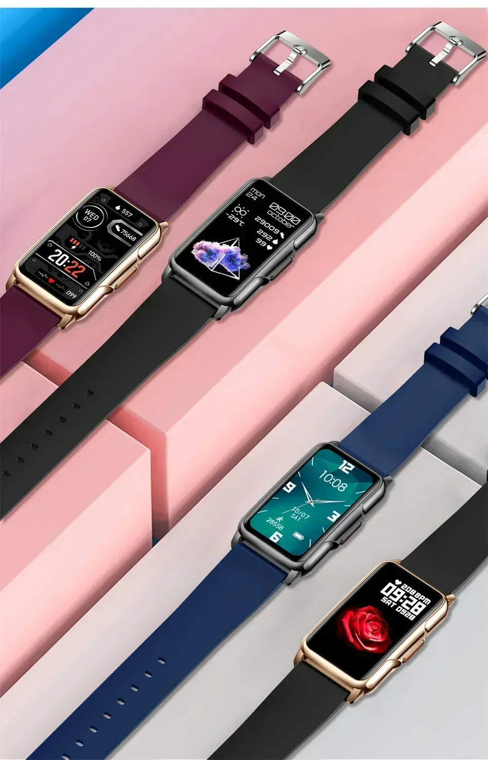 Smartwatch für Herren & Damen – Voller Touch Fitness- & Gesundheitstracker