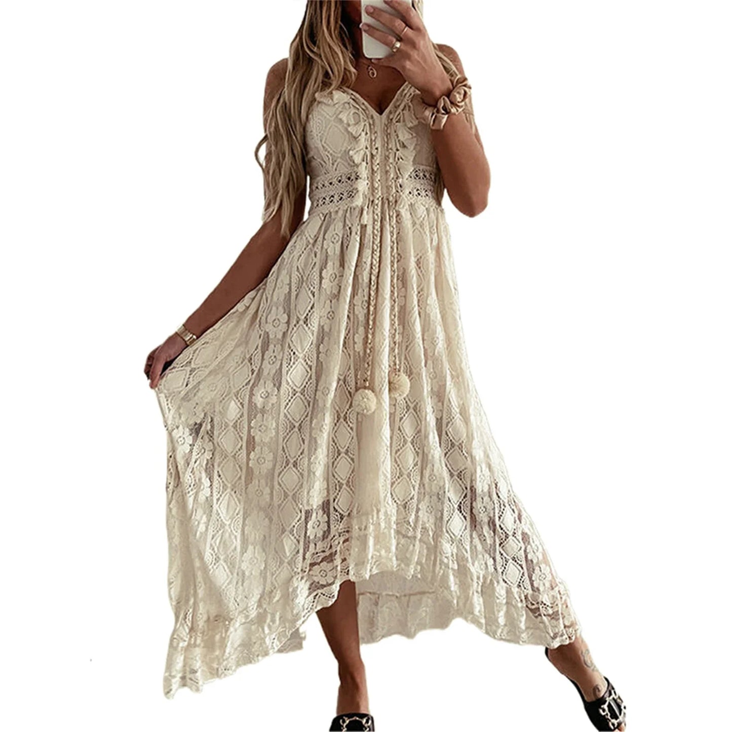 Trendy Casual Beachwear Cover-ups Outfits Hippie Chic Long Maxi  Party Elegant Dresses