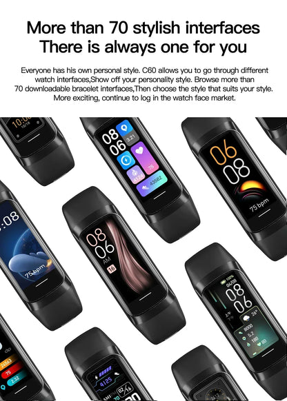 Smartwatch with Full Touch Screen – ECG Fitness Tracker & Heart Rate Monitor