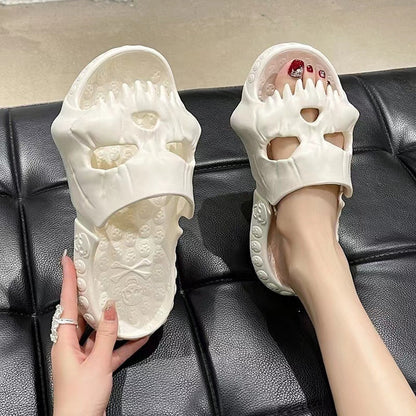 Skeleton Skull Thick Sole Slippers – Ventayo